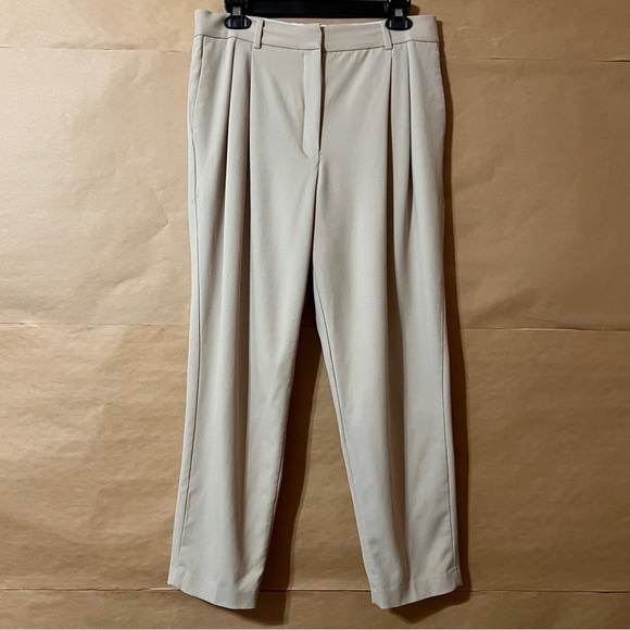 Aritzia | Babaton Vogue Pants Wool High Waisted Pleated Trousers Tapered Size 10 - Picture 1 of 15